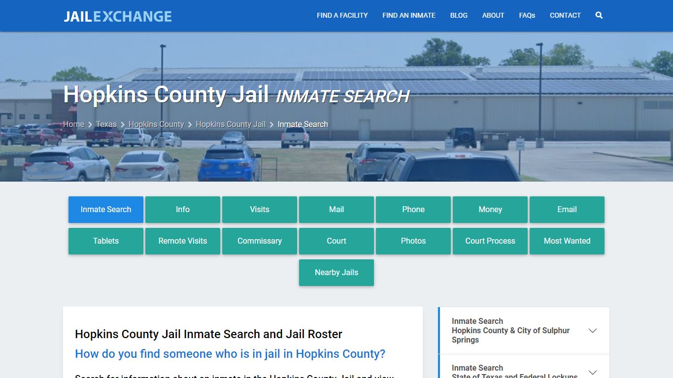 Inmate Search: Roster & Mugshots - Hopkins County Jail, TX