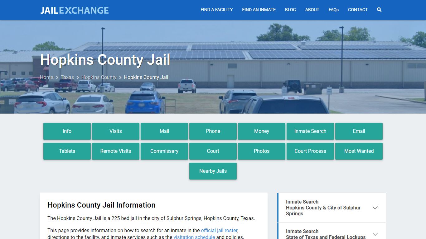 Hopkins County Jail, TX Inmate Search, Information